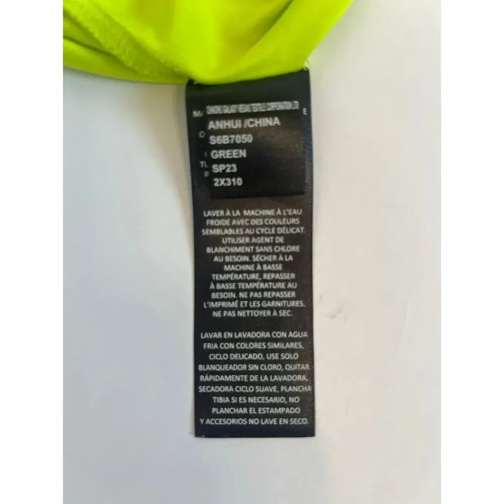 SPYDER UNISEX  SURF SWIM LONG SLEEVE CREW NECK ATHLETIC SHIRT LIME GREEN SIZE L - Picture 5 of 9